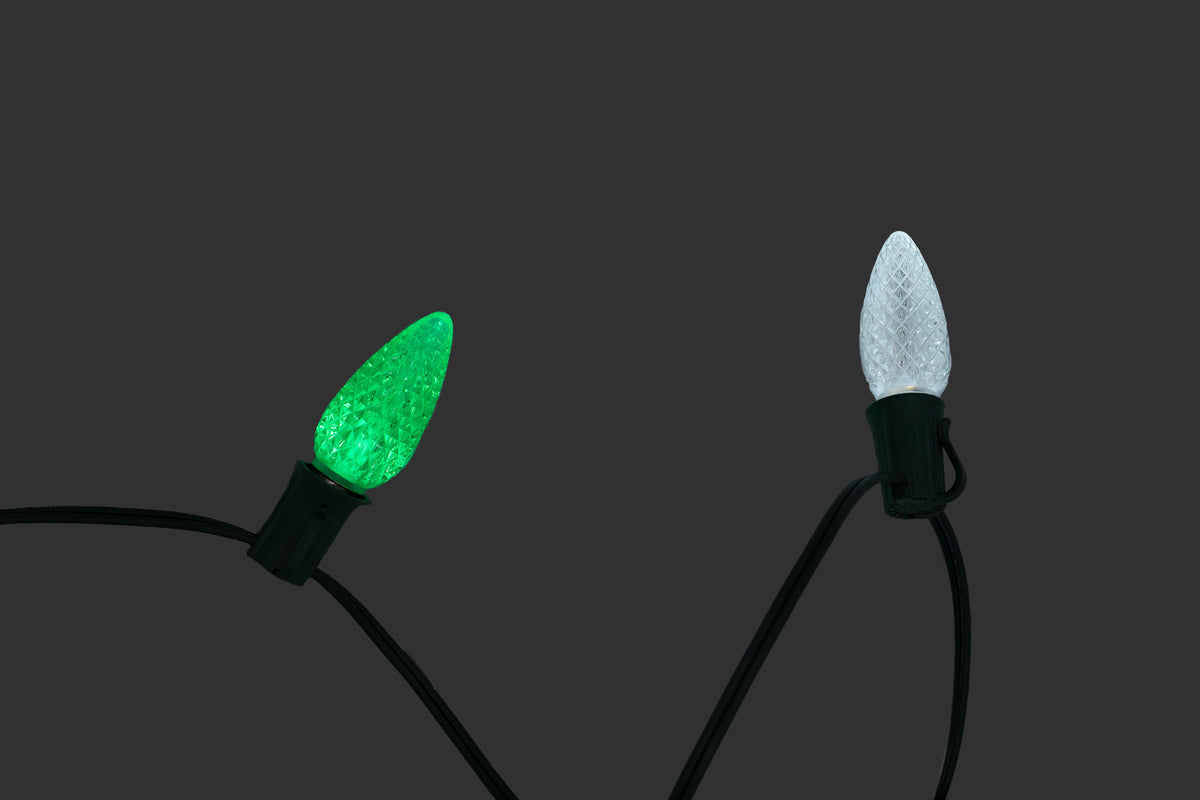 Ground Lights Stringer Kit - Green & Cool White Alternating - Per 10 Foot Section