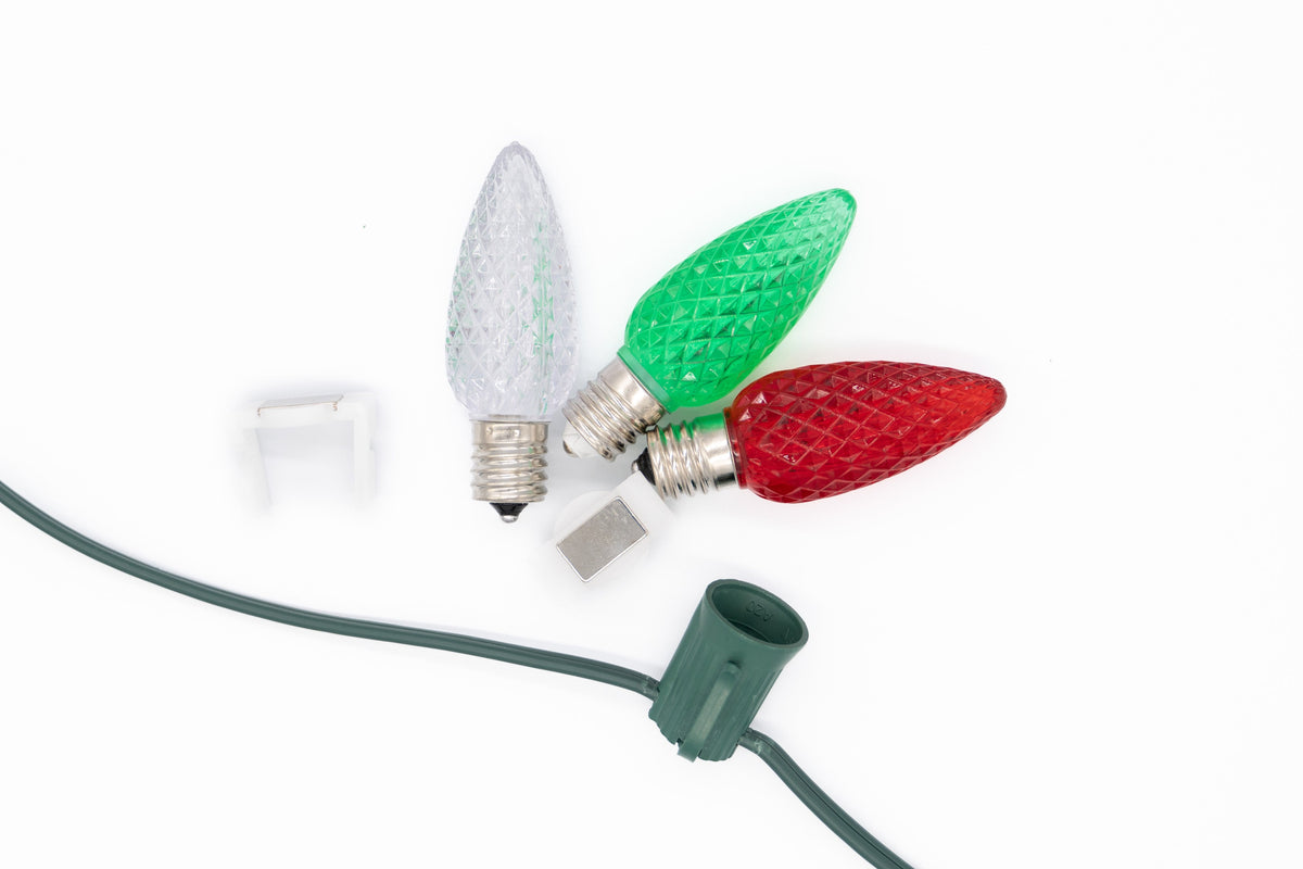 Metal Roof Stringer Kit - Red, Green & Warm White - Per 10 Foot Section