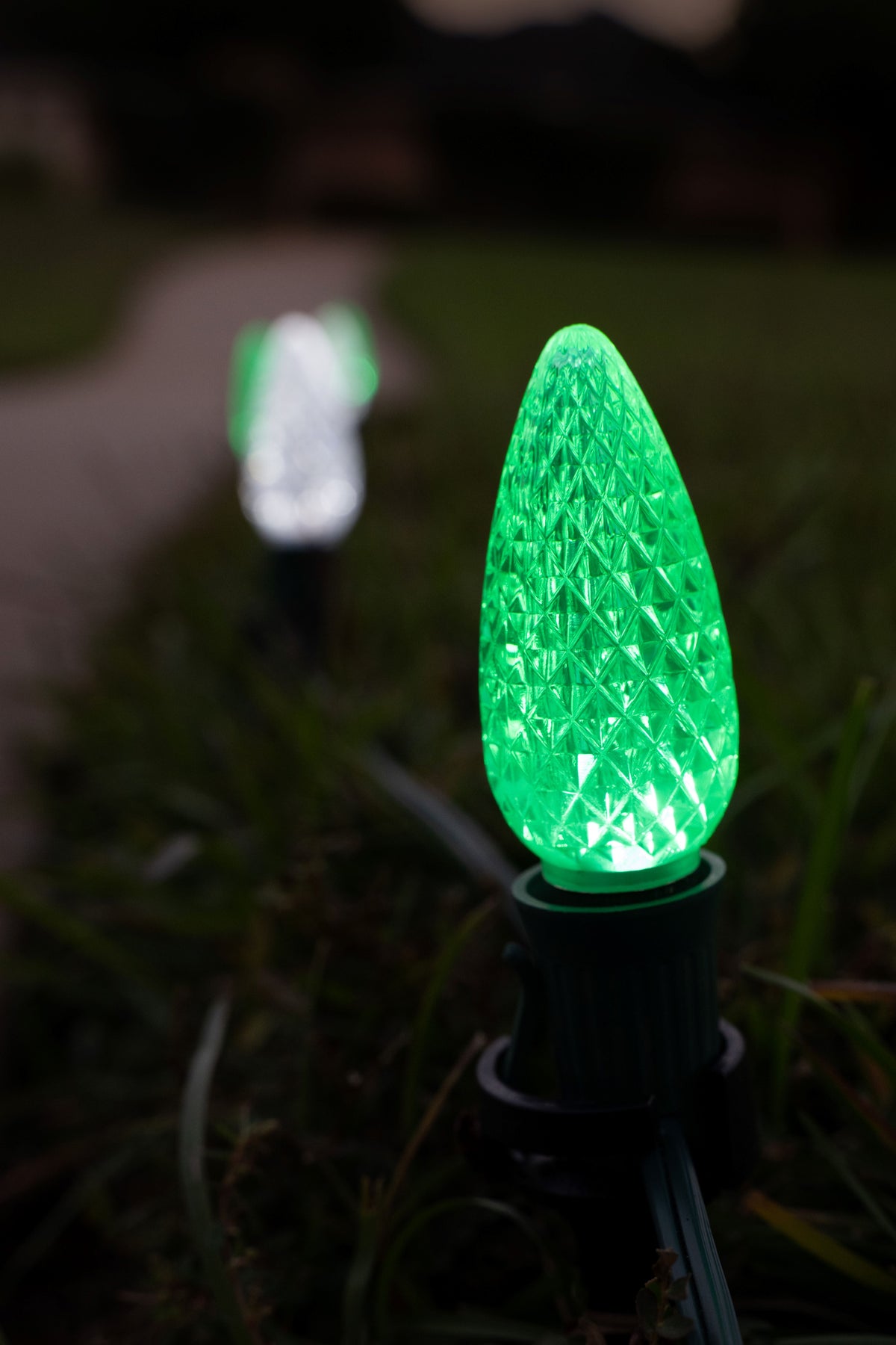 Ground Lights Stringer Kit - Green & Cool White Alternating - Per 10 Foot Section